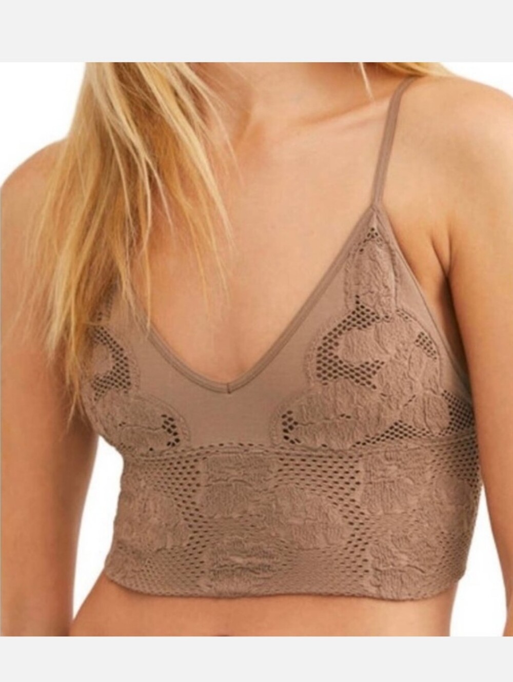 Set Of 3 Free People Candy Taupe Bralette